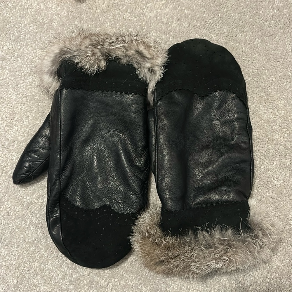Brume leather mittens